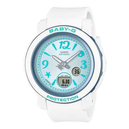 Casio Baby-G BGA-290US-2ADR Sea Elements Series Digital Analog Dial White Resin Band