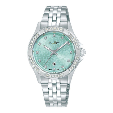 Alba Signa AH7EE3X1 Ladies Light Blue Dial Stainless Steel Strap