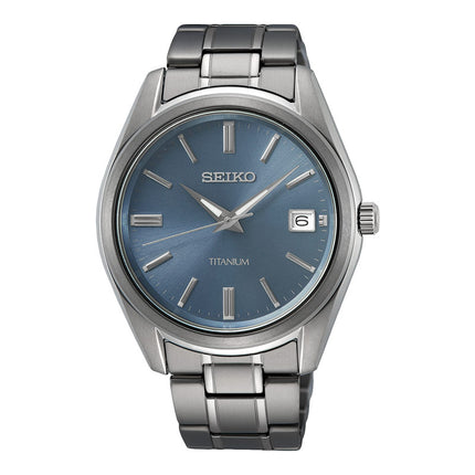 Seiko Classic SUR371P1 Discover More Blue Dial Titanium Strap