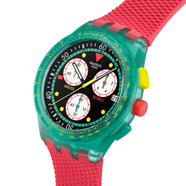 SWATCH SUSG409 NEON EMERALD CHRONO