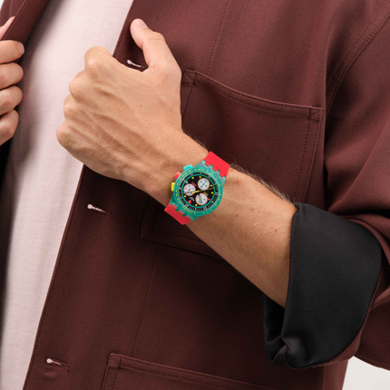 SWATCH SUSG409 NEON EMERALD CHRONO