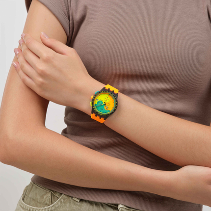 SWATCH SUSB422 NEON SIGNAL FLAG