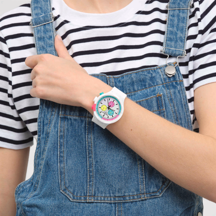 SWATCH SB06W100 THE PURITY OF NEON