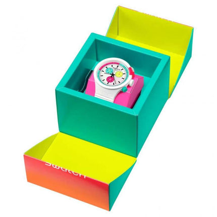 SWATCH SB06W100 THE PURITY OF NEON