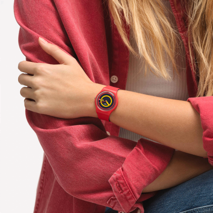 SWATCH SO28R702 CONCENTRIC RED