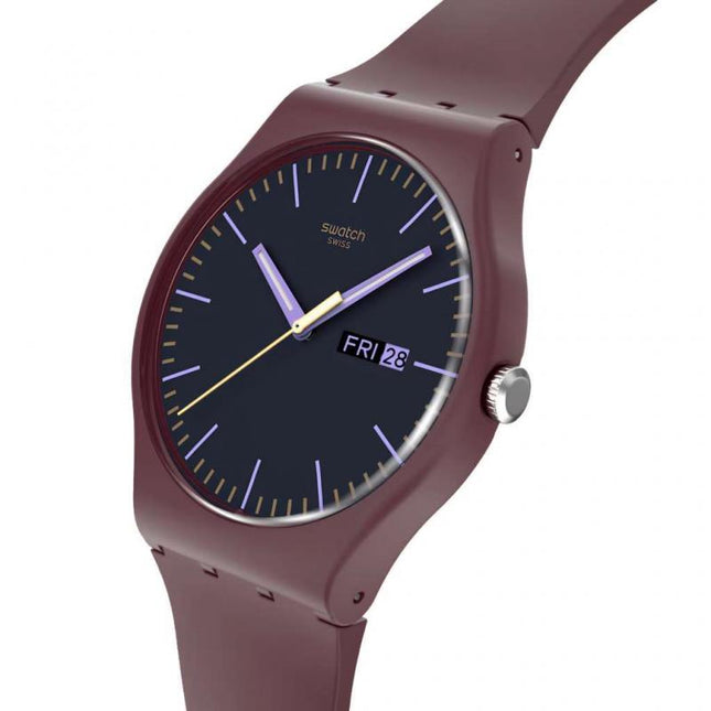 SWATCH SO29R707 BURGUNDY BERRY