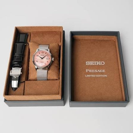 Seiko Presage SRPE47J1 Cocktail Time Tequila Sunset Pink Dial Mesh Strap LIMITED EDITION