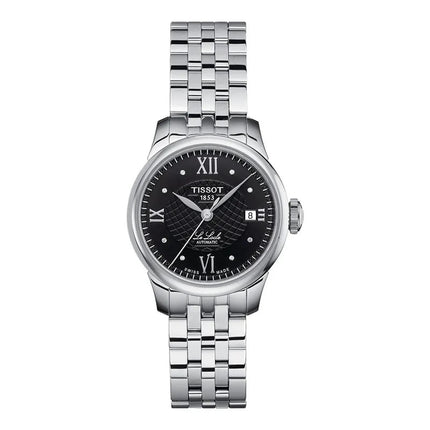 Tissot T-Classic T41.1.183.56 Le Locle Automatic Ladies Black Dial Stainless Steel Strap