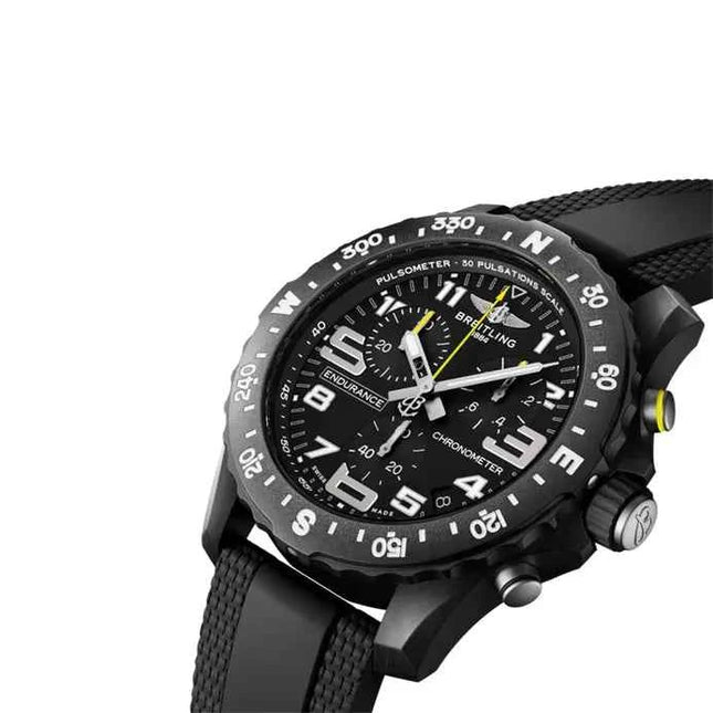 Breitling Endurance Pro 44 X82310E51B1S2 Men Chronometer Black Dial Black Rubber Strap