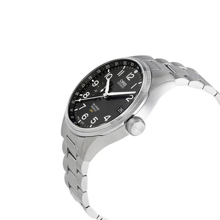Oris Pro Pilot 01-748-7710-4063-07-8-22-19 Big Crown GMT Grey Dial Stainless Steel Strap