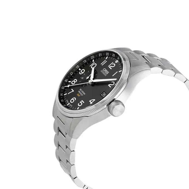 Oris Pro Pilot 01-748-7710-4063-07-8-22-19 Big Crown GMT Grey Dial Stainless Steel Strap