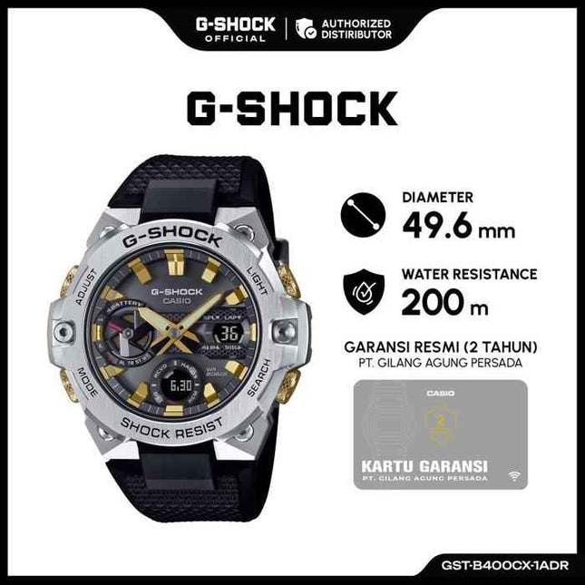 Casio G-Shock G-Steel GST-B400CX-1ADR Eternal Snake Tough Solar Digital Analog Dial Resin Band
