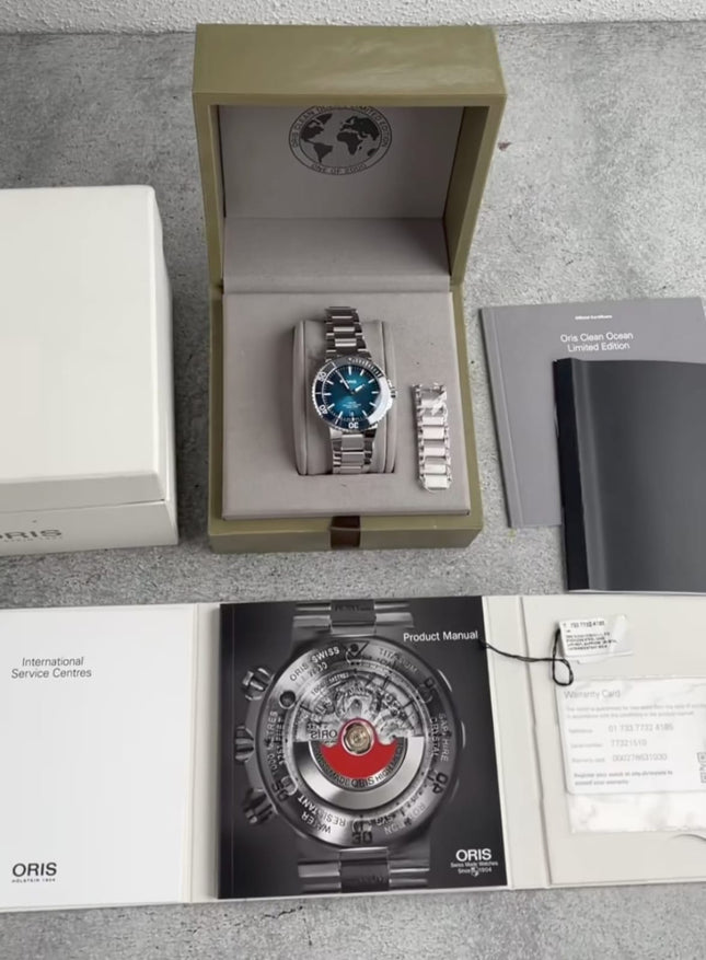 Preloved - Oris Aquis Clean Ocean Limited Edition 01 733 7732 4185-SET
