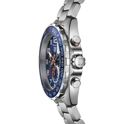 TAG Heuer Formula 1 CAZ101AT.BA0842 Gulf Chronograph Blue Dial Steel Strap