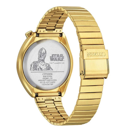 CITIZEN AN3662-51W Tsuno Chrono Star Wars C-3PO Gold-Tone Dial Limited 600