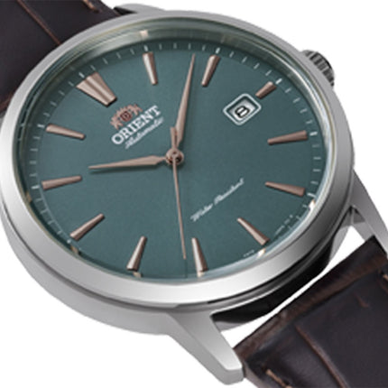 Orient Contemporary RA-AC0F13E European Exclusive Men Automatic Green Dial Brown Leather Strap