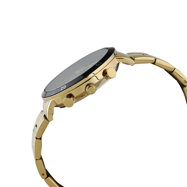 Alba Prestige AT3F62X1 Chronograph Men Black Dial Gold Stainless Steel Strap