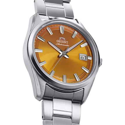 Orient Contemporary RA-AC0R08Y Stretto Date Orange Dial Stainless Steel Strap Limited Edition