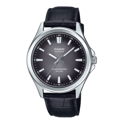 Casio General MTS-RS100L-1AVDF Men Black Dial Black Leather Band