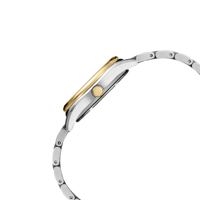Seiko Ladies SUR582P1 Discover More Crystal Silver Dial Stainless Steel Strap