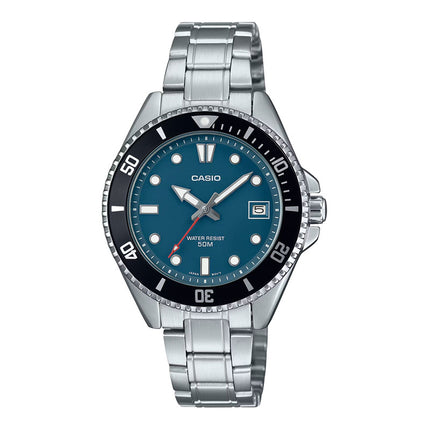 Casio General MDV-10D-2A1VDF Baby Duro Men Blue Dial Stainless Steel Band