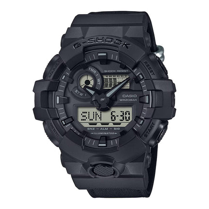 Casio G-Shock GA-700BCE-1ADR Utility Black Series Digital Analog Dial Black CORDURA Cloth Band