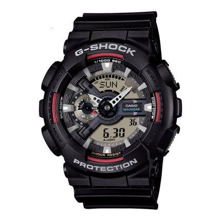 Casio G-Shock GA-110RL-1ADR Iconic Styles Digital Analog Dial Black Resin Band