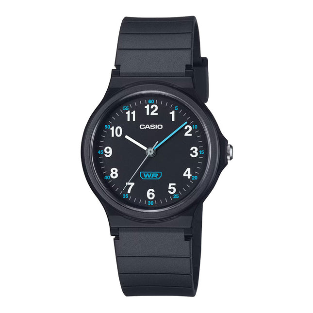 Casio General LQ-24B-1BDF Pop Ladies Analog Black Dial Black Resin Band