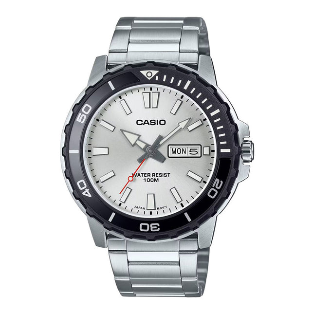 Casio General MTD-125D-7AVDF Men Analog Silver Dial Stainless Steel Band