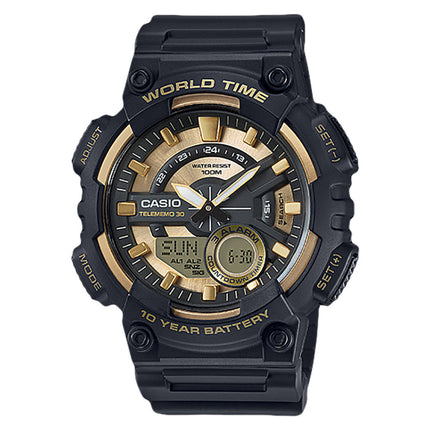 Casio General AEQ-110BW-9AVDF Water Resistant 100M Black Resin Band