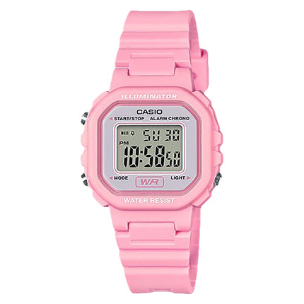 Casio General LA-20WH-4A1DF Ladies Digital Dial Pink Resin Band