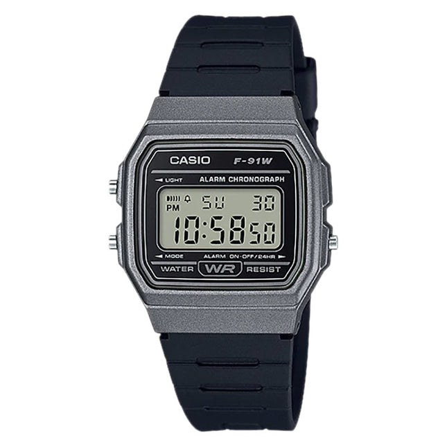 Casio General F-91WM-1BDF Digital Dial Black Resin Band