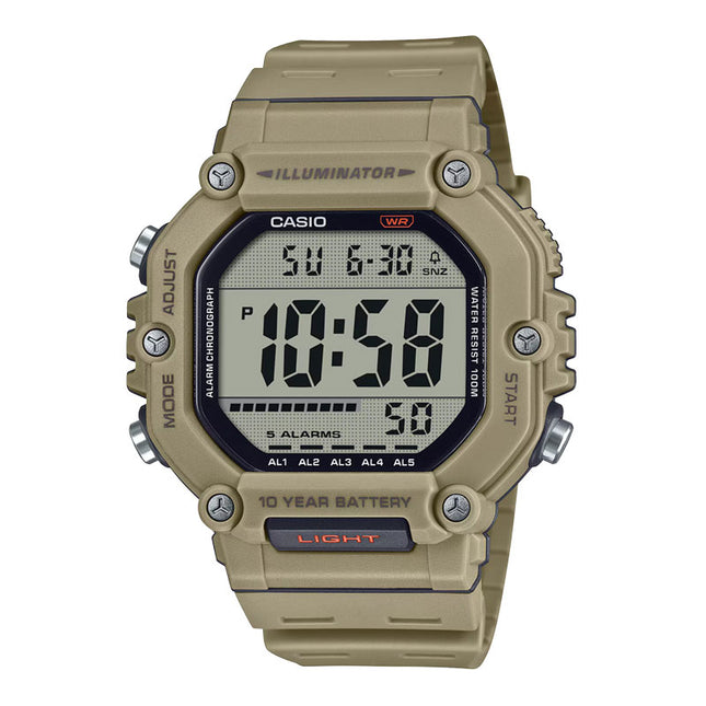Casio General AE-1600H-5AVDF Digital Dial Brown Resin Band