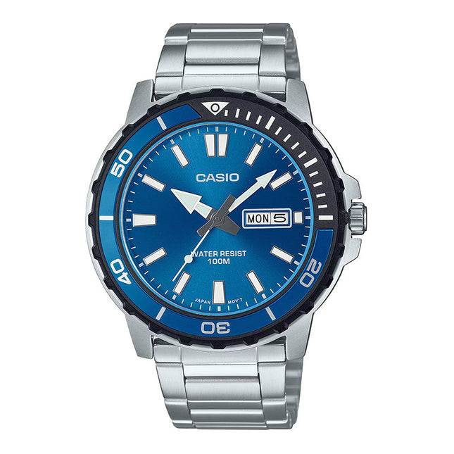 Casio General MTD-125D-2A1VDF Men Batman Blue Dial Stainless Steel Band