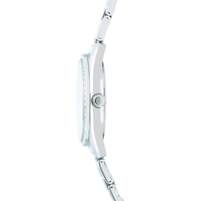 Alba Fashion AH7EU9X1 Ladies Analog Blue Dial Stainless Steel Strap