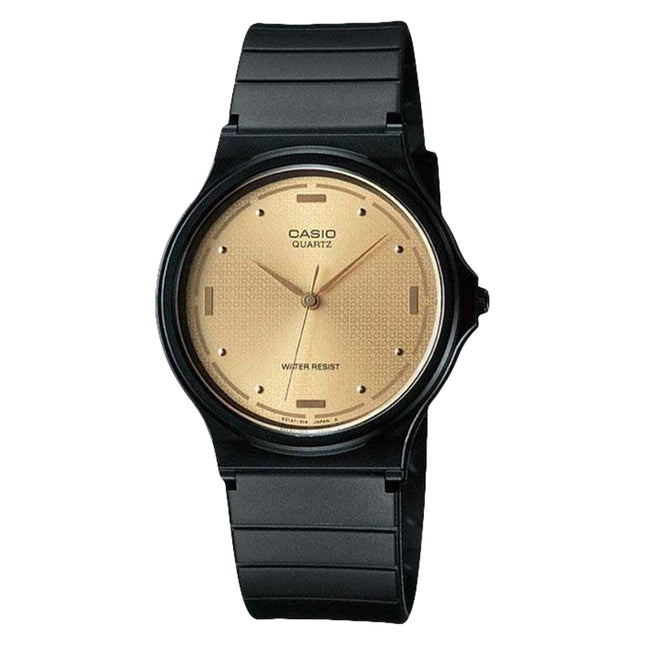 Casio General MQ-76-9ALDF Gold Dial Black Resin Strap