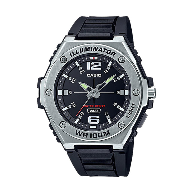 Casio General MWA-100H-1AVDF Men Illuminator Black Dial Black Resin Band