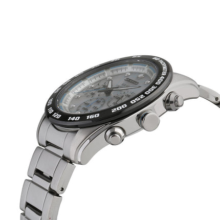 Seiko Solar SSC121P1 Chronograph Silver Dial Stainless Steel Strap