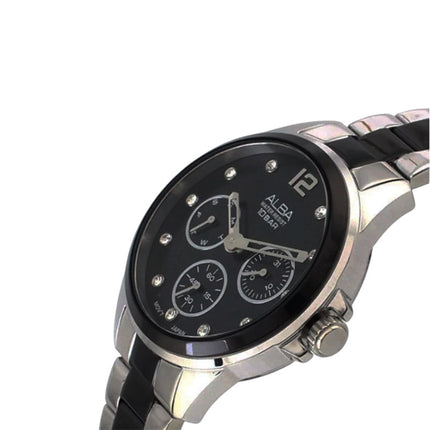 Alba Active AP6631X1 Ladies Black Dial Dual Tone Stainless Steel Strap