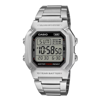 Casio General W-800HD-1AVDF Digital Dial Stainless Steel Band