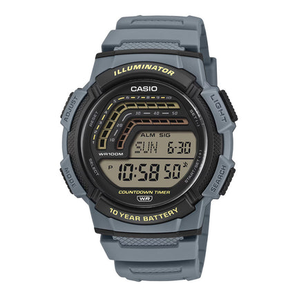 Casio General WS-1800-2AVDF Illuminator Ten Year Battery Life Digital Dial Blue Resin Band