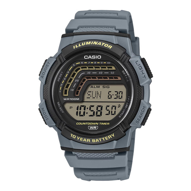Casio General WS-1800-2AVDF Illuminator Ten Year Battery Life Digital Dial Blue Resin Band
