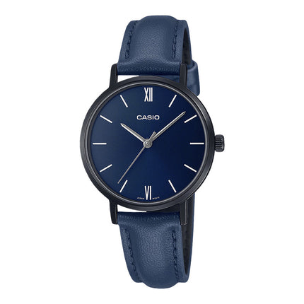 Casio General LTP-VT02BL-2AUDF Ladies Blue Dial Blue Leather Strap