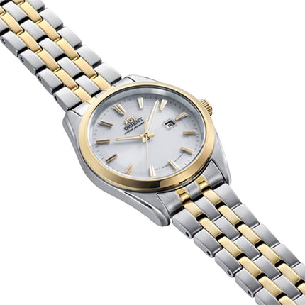 Orient Contemporary RA-WG0601S Stretto Solar Steel White Dial Dual Tone Stainless Steel Strap