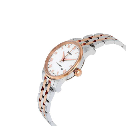 MIDO Baroncelli M7600.9.N6.1 Automatic White Dial Dual Tone Stainless Steel Strap