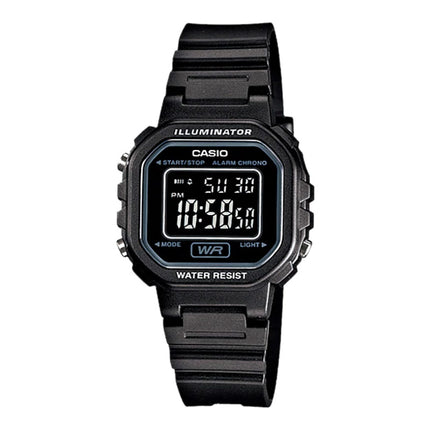 Casio General LA-20WH-1BDF Ladies Digital Dial Black Resin Band