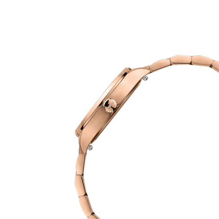 MIDO Multifort TV 28 M049.110.33.296.00 Ladies Brown Dial Rose Gold Stainless Steel Strap