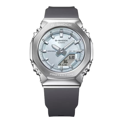 Casio G-Shock GM-S2110-2ADR Metallic Colour Series Digital Analog Blue Dial Dark Grey Resin Band