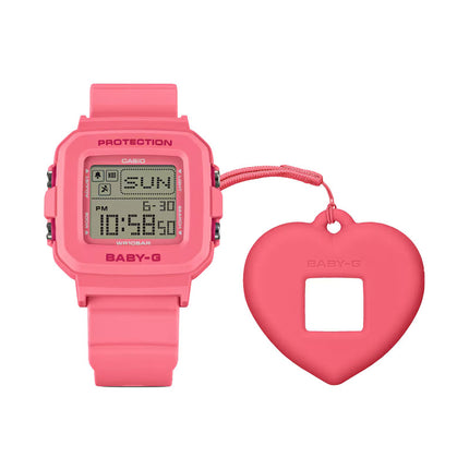 Casio Baby-G + Plus BGD-10KH-4DR Digital Dial Pink Resin Band + Case Holder Set