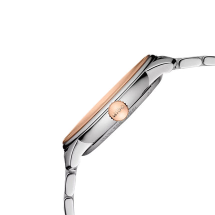 MIDO Baroncelli M027.207.22.010.00 Heritage Lady White Dial Dual Tone Stainless Steel Strap